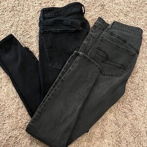 AE Black and Faded Black Jeggings